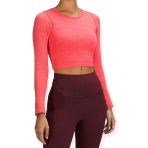 Lululemon Ebb to Street Sweat Wicking Women’s Cropped Shirt NEW - Size 12